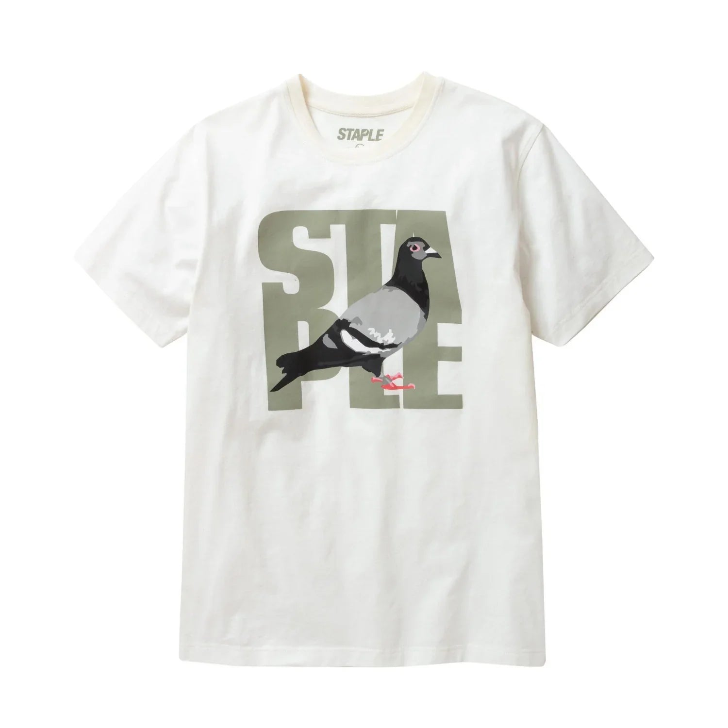 Staple Shoelace Pigeon White Tee