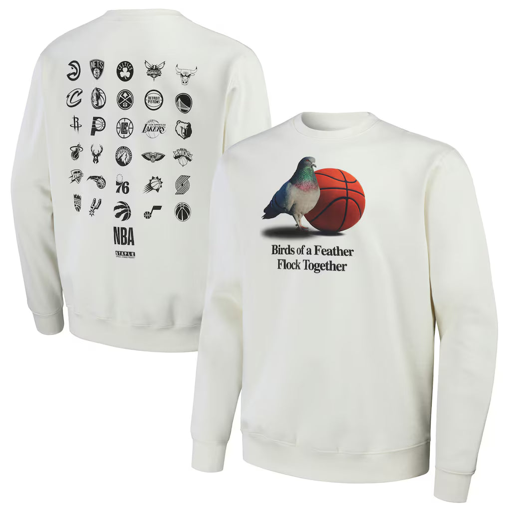 NBA x Staple All Teams Birds of a Feather Crew Sweatshirt - Cream