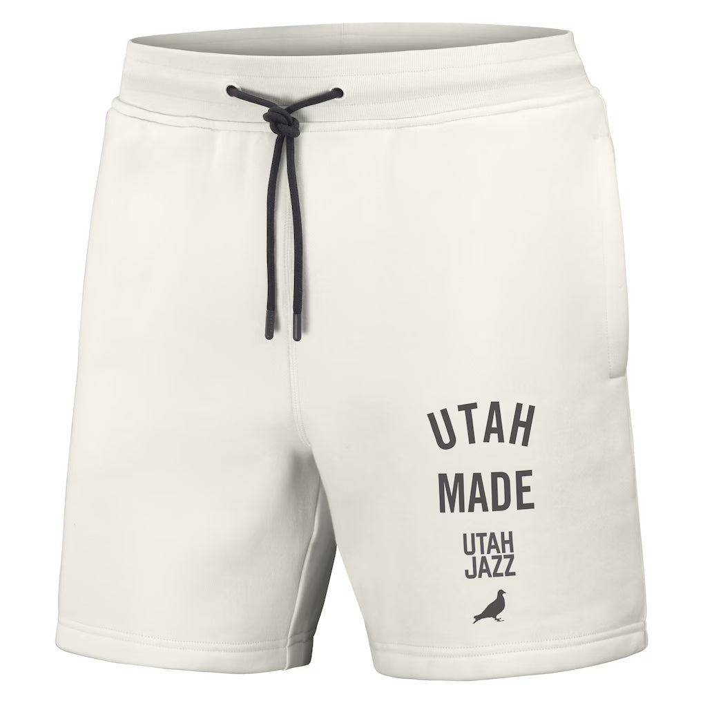 Utah Jazz NBA x Staple Heavyweight Fleece Shorts - Cream