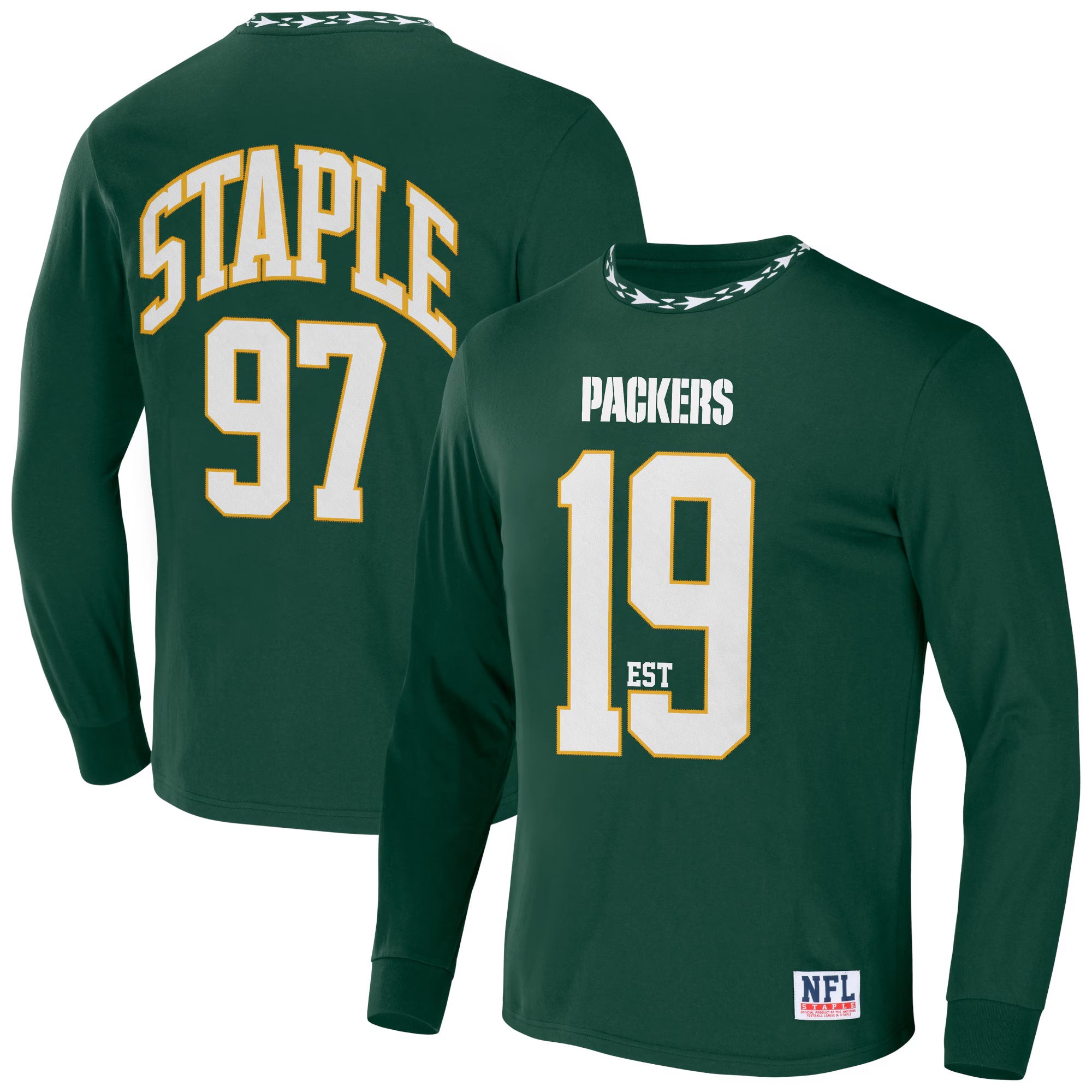 Green Bay Packers NFL x Staple Core Team Long Sleeve T-Shirt - Hunter Green